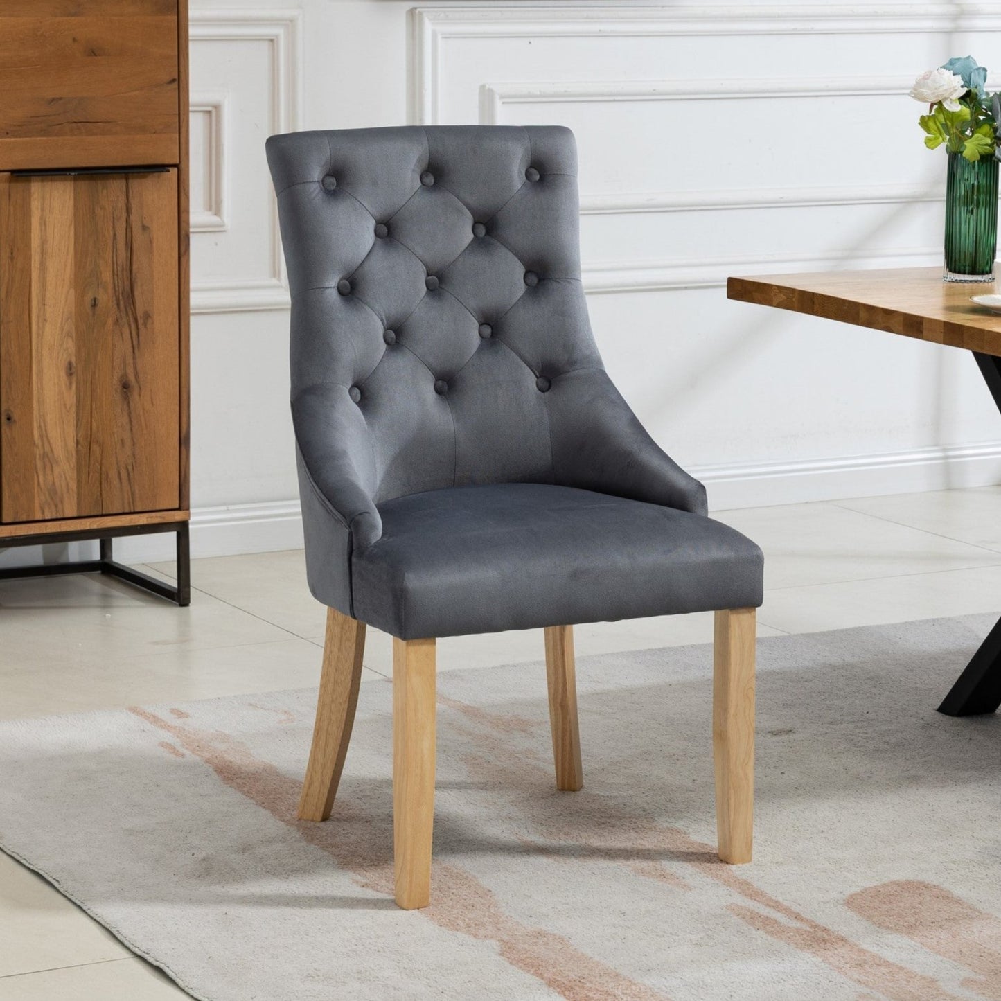 Set of 2 Ravenna Velvet Dining Chairs
