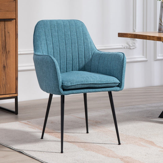 Set of 2 Carrara Fabric Dining Chairs