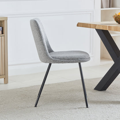 Set of 2 Lecce Fabric Dining Chairs